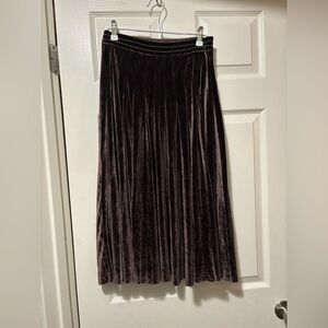 Brown Velvet Fit & Flare Dress | Stretchy | No Brand